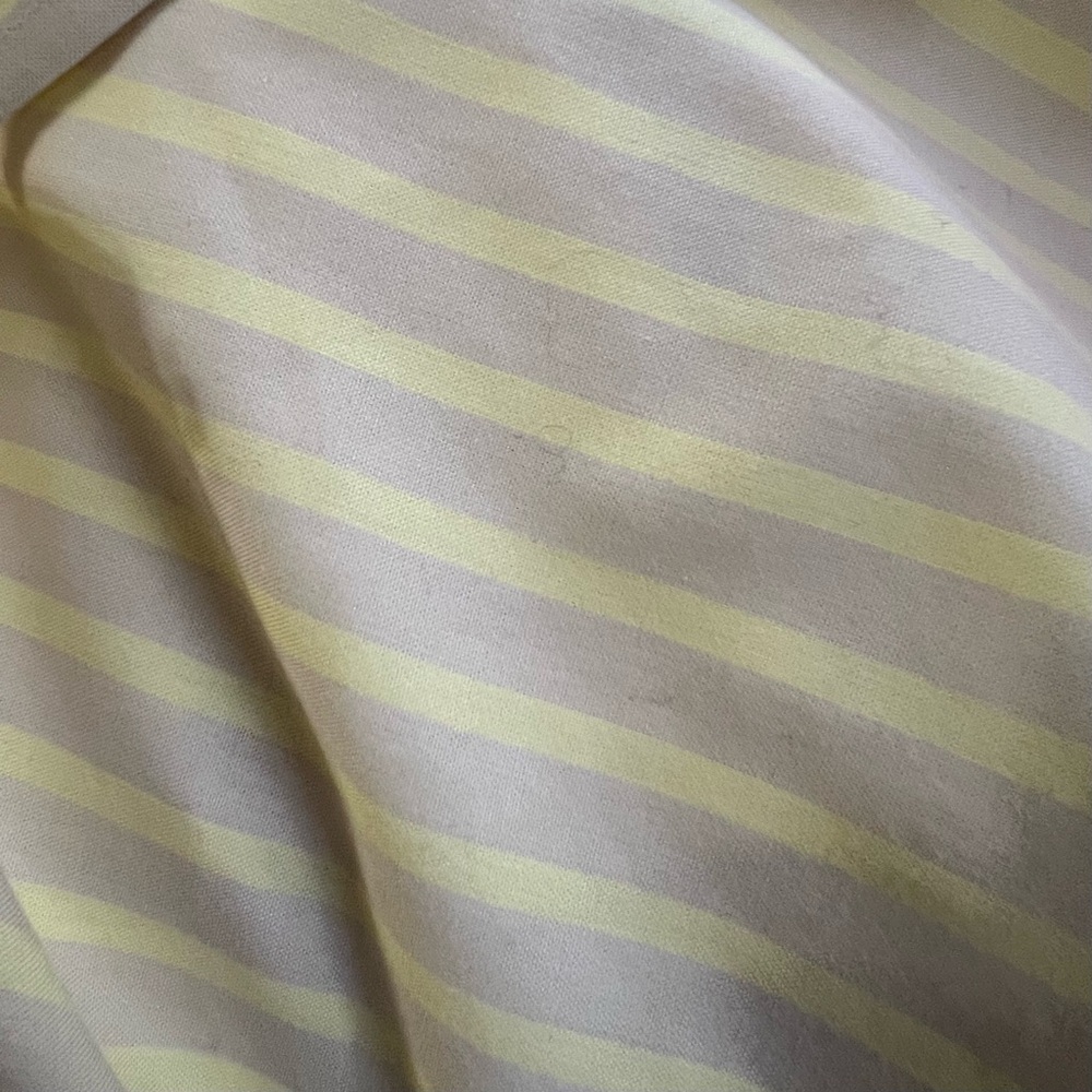 Coldwater Creek Women’s Cotton Yellow Striped Button-Up Shirt Blouse Size 1X/18 - Picture 9 of 10